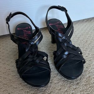 Jellypop Black Strappy Heels